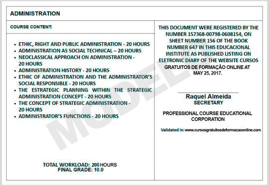 Certificado Online Course Educational - Corp.